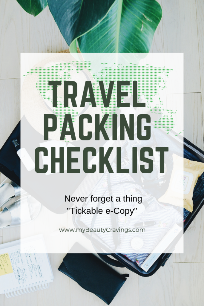 TRAVEL PACKING CHECKLIST Pin