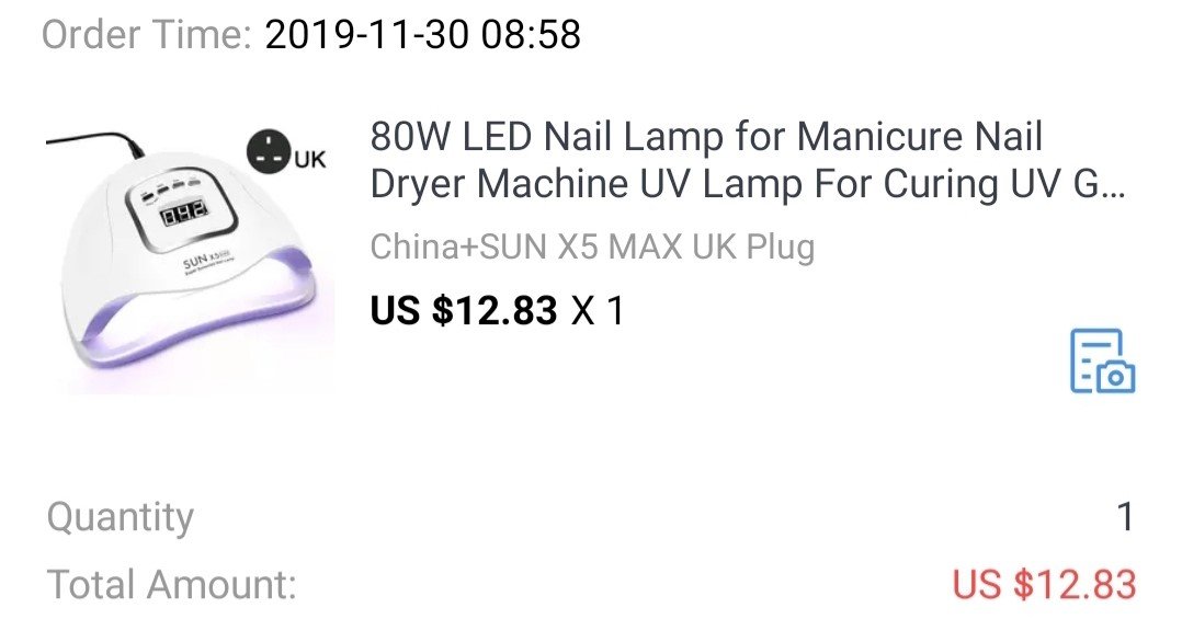 LED Nail Lamp from Aliexpress