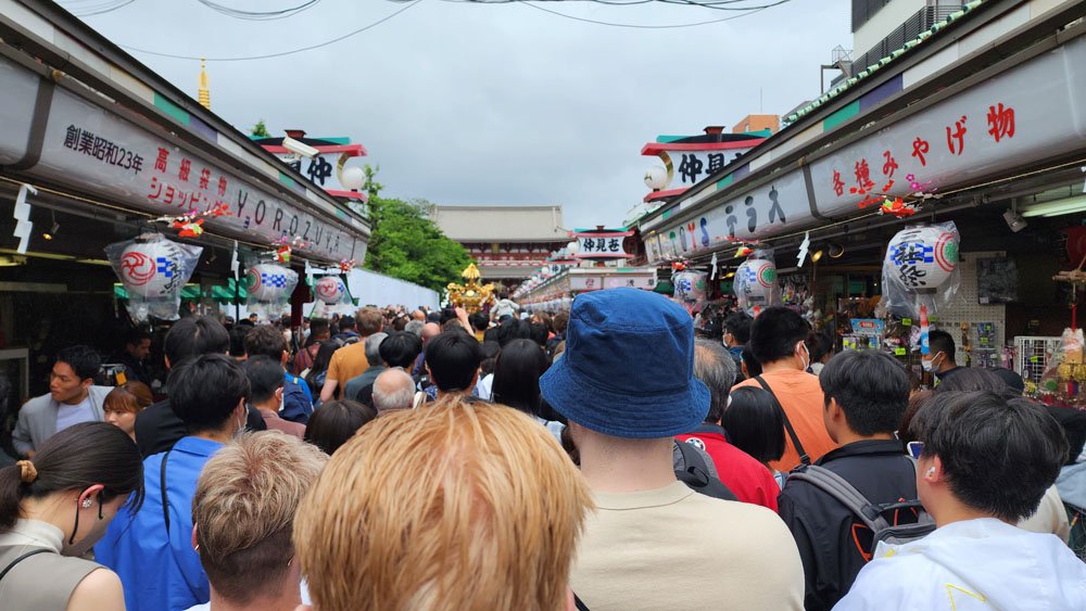 Nakamise-Dori Street during Sanja Matsuri Festival
